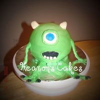 Mike From Monster's Inc My son is a huge fan of the movie, so I thought I would surprise him with this...he loved it. It was very simple...body made from sports...