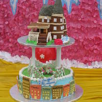 Anniversary Cake The cake was entered into a local cake decorating contest. The chamber of commerce was celebrating 75 yrs, the park district 90 yrs and the...