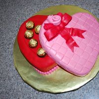 Chocolate Heart Box My first attempt at one of these, inspired by many seen here. Gumpaste & fondant cover, fondant ribbon roses and bow, fondant covered...
