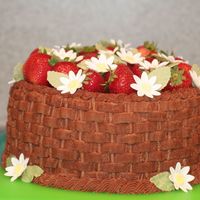 Strawberry Basketweave This was a cake of many firsts for me. First time basketweave, first time torting, first time making gumpaste daisies. Its far from perfect...