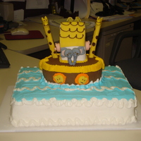 Noah's Ark Baby Shower Cake 