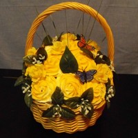 Cupcake Basket - Yellow 