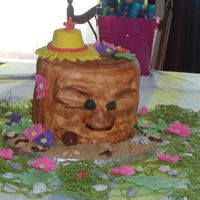 Tiki Man Birthday I made this cake for my niece's 8th birthday.I used five 8inch cakes, buttercream and fondant. It was a hit.