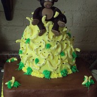 Monkey My version of a monkey on a pile of bananas. This was my first time making a fondant figure and I think I did pretty well. This was for a 3...
