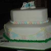 Boy Baby Shower WASC Cake, Raspberry Puree Filling, Toba Garrett Fondant recipe - gumpaste and fondant decorations