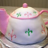 Tea Pot B-Day Cake I made a white almond sourcream cake with lemon filling for my sister's birthday. This is my second time working with fondant, still...