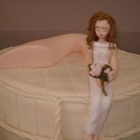 Bridal Shower I made this cake for my friends bridal shower. She fell in love with it ! Which made my day. It is white almond sourcream cake with vanilla...