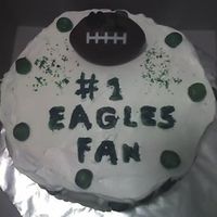 E A G L E S! GO EAGLES! This is an ice cream cake I made for a co-worker's brother.