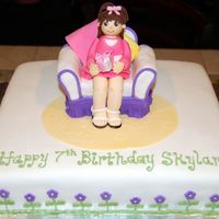 Girl On Couch This was done for a little girl who wanted a figure modeled after one of her dolls. The cake is chocolate with boston cream filling and...