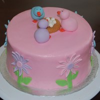 Easter Chicks I got the idea for this cake from a fellow CC. Red velvet with BC. fondant accents