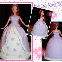 Ariel Doll Cake I used a pyrex bowl to bake the cake and then covered it in MMF. To get the height for the skirt I also added another layer from an 8&quot...