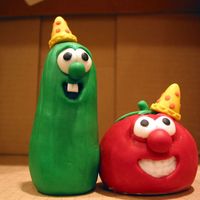 Veggie Tales These are made with half gumpaste and half MMF mixed. Thanks for looking!