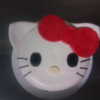 Hello Kitty Cake 6" cake covered in fondant