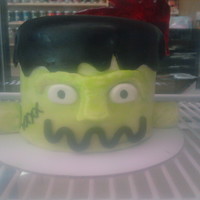 Frankencake 6" cake covered in fondant