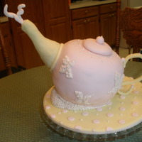 Teapot Cake I made this for my Grandmothers 80th birthday. She's English and drinks tea everyday so I thought a teapot cake would be appropriate...