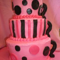 Pink Black Teacups For tea party themed bridal shower, buttercream carved teacups with fondant accents