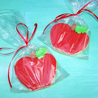 Apples Apples cookie favors made for a Teacher who was retiring. Sugar cookies with glaze and royal icing accents