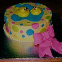Rubber Ducky First B-Day Cake I had seen this done in a two tier version a long time ago, I can't find the pic now to give credit, but they are on CC. Buttercream...