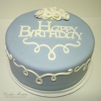 Wedgwood? Well, that's the look I was going for. My first time using my Cricut Cake. This was for my sister-in-law's birthday. Carrot cake...