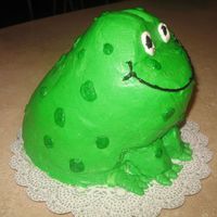 3-D Frog firs time making a 3-d cake made for my sister