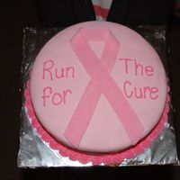 Breast Cancer Ribbon My second time using fondant.