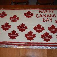 Canada Day Cake This is twelve 9"x13" cakes put together. It was for the city's Canada Day celebration in Iqaluit. I had trouble getting it...