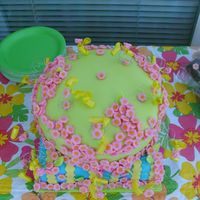 Sweet 16 First go-round with fondant . WOW what an experience! Learned quickly about fast fixes : ) All MM fondant with Buttercream. Top layer...