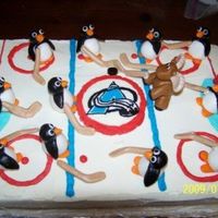 Hockey Cake I copied Virginia's penguin cake for my son's birthday, and my neighbours loved it, so for their son's birthday they wanted...