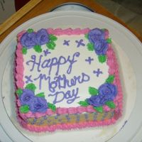 Mother Day Cake made it for my gramma and mom. the flowers melted and im not the best at flowers to begin with but it still was ok