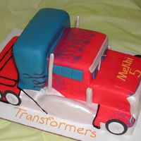 Transformers Birthday Party Transformers birthday party-optimus prime truck