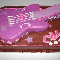 Guitar Cake For a Hannah Montana themed birthday party