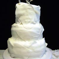 Fondant Wrap Wedding Cake 