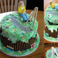 Grandma's Cake Made this for my Mom for her birthday, she loves to paint so I made her out of gumpaste (thanks to Aine2 for the tutorial) and made little...