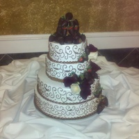 Chocolate Quinceanera Tres leches with whipped icing. Chocolate covered Strawberries.