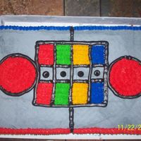 Dj Lance's Boom Box pound cake covered w/buttercream