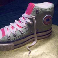 3D Bridal Shower Shoe Fondant and butter cream