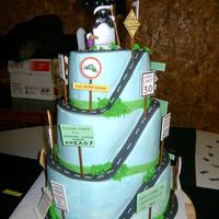 Road Of Life Another road of life cake. Thanks to all of the wonderful cakes for my inspiration. 10, 8, and 6 in tiers in buttercream. Fondant accents,...