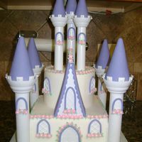 Castle Cake Another castle cake. 8 in square and 6 in round covered in fondant. TFL Jen