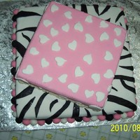 Bridal Shower Chocolate & vanilla cake with marshmallow fondant made for a bridal shower