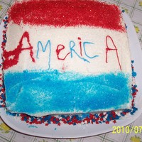 America Blue cake w/ BC & sugar crystals