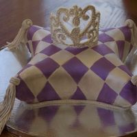 Royal Princess Tiara Cake This fondant cake features a royal icing tiara on top, painted with a bit of luster paint. I found the pattern here on CC - thank you!! The...