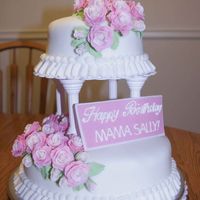 Mama Sally's Cake Cake I made for our friend, Mama Sally's 85th bday (she choosed this design from wilton book)