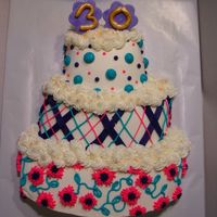 70's Theme Cake This was a last minute cake, and these are the colors they asked for - it would of been better in browns and oranges for a 70's theme...