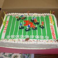 Football Cake whipped cream icing and fondant