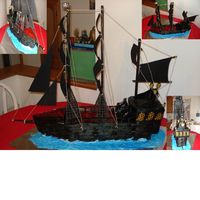 Pirate Ship Cake I made this cake for my son's (who is a huge "Pirates of the Caribbean" fan) 10th birthday. Cake is butter pecan at the bow...