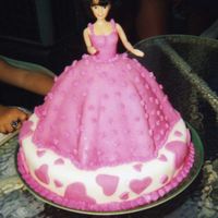 Doll Cake Doll cake I did for my daughters 4th birhtday. Dress is fondant.