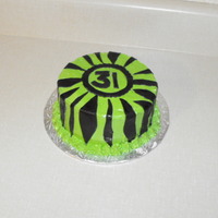 Green Zebra Birthday Cake 