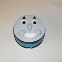 Thomas Cake Small 6" round done for my son's actual birthday, he will be getting a larger cake for his party :)