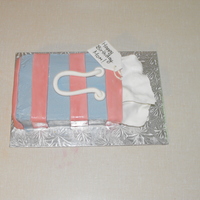 First Gift Bag Cake I had no many problems with this cake, I really thought it would be alot easier. But I guess it turned out ok. For my moms birthday :)