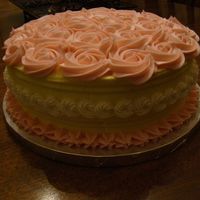 Rosette Cake This is a cake I made for the teachers of my daughter's preschool for Teacher Appreciation Week. Got the idea from a small Wilton...